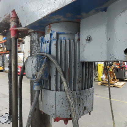 Schold Style Vertical Post Mounted Mixer Disperser W/ Hydraulic Lift & 2 Tubs