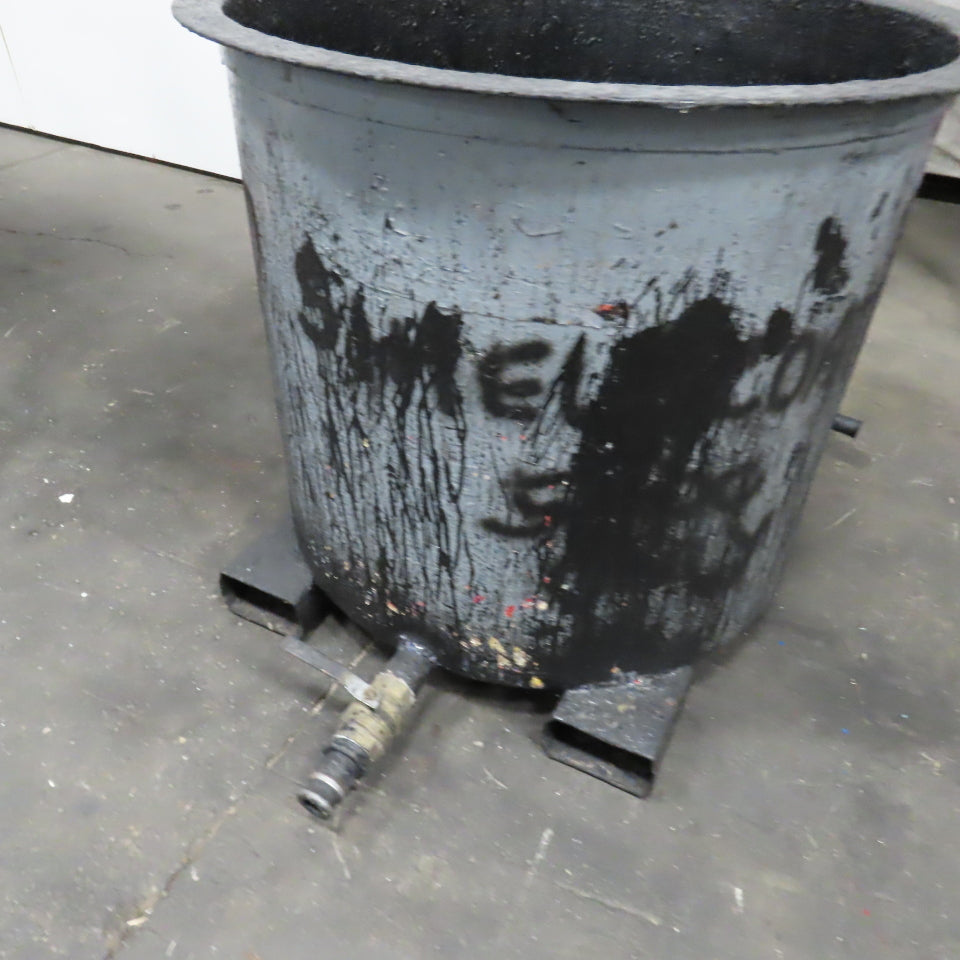 Schold Style Vertical Post Mounted Mixer Disperser W/ Hydraulic Lift & 2 Tubs