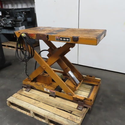 Rol-Lift 48" x 24" 115/230V 1PH Lift Table 1 Ton 2000LB Cap. 9" To 41"H