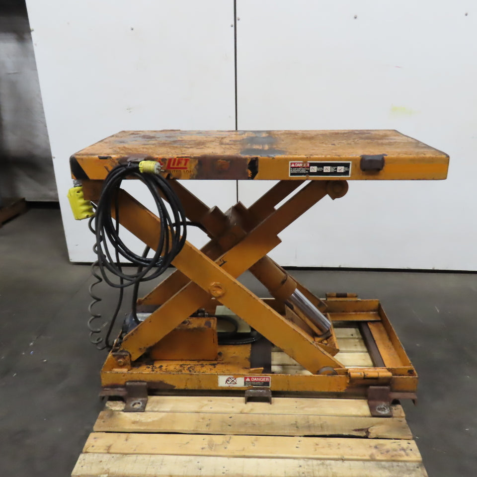 Rol-Lift 48" x 24" 115/230V 1PH Lift Table 1 Ton 2000LB Cap. 9" To 41"H