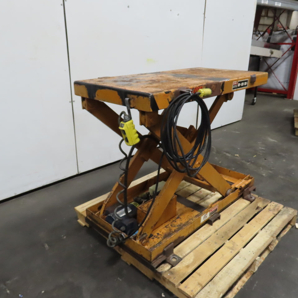 Rol-Lift 48" x 24" 115/230V 1PH Lift Table 1 Ton 2000LB Cap. 9" To 41"H