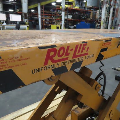 Rol-Lift 48" x 24" 115/230V 1PH Lift Table 1 Ton 2000LB Cap. 9" To 41"H