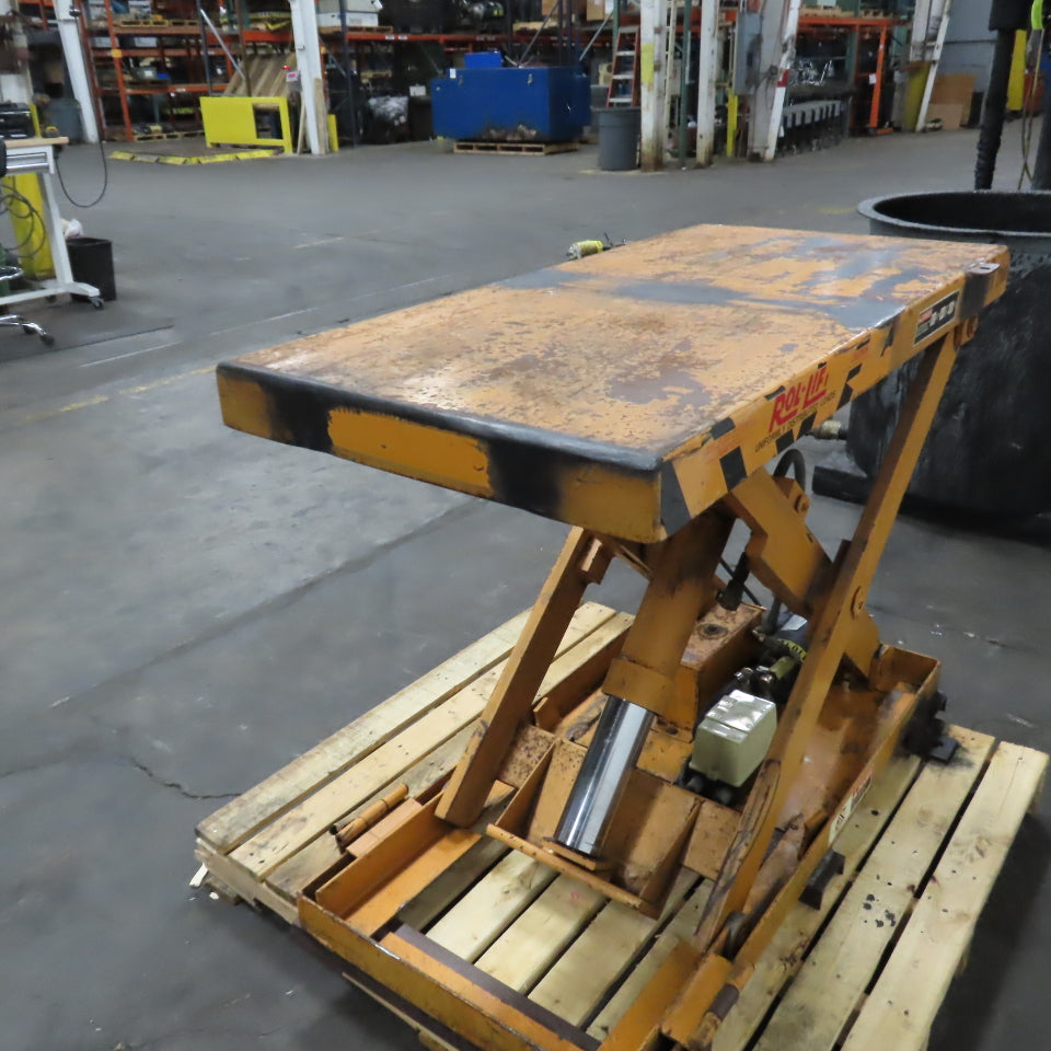 Rol-Lift 48" x 24" 115/230V 1PH Lift Table 1 Ton 2000LB Cap. 9" To 41"H