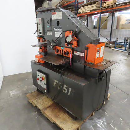 Scotchman F15109-14M 51 Ton Hydraulic Iron Worker Punch-Brake-Shear 5HP 3PH 460V