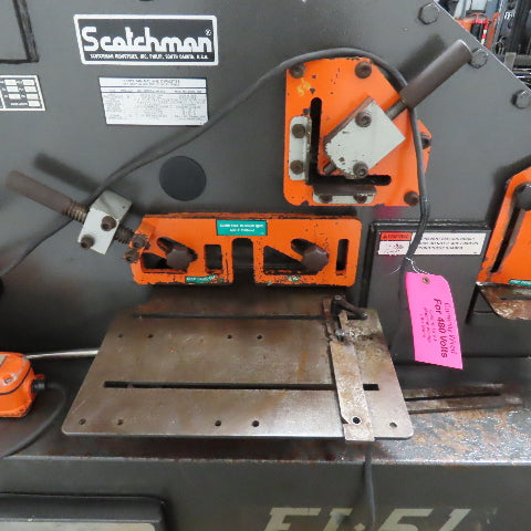 Scotchman F15109-14M 51 Ton Hydraulic Iron Worker Punch-Brake-Shear 5HP 3PH 460V