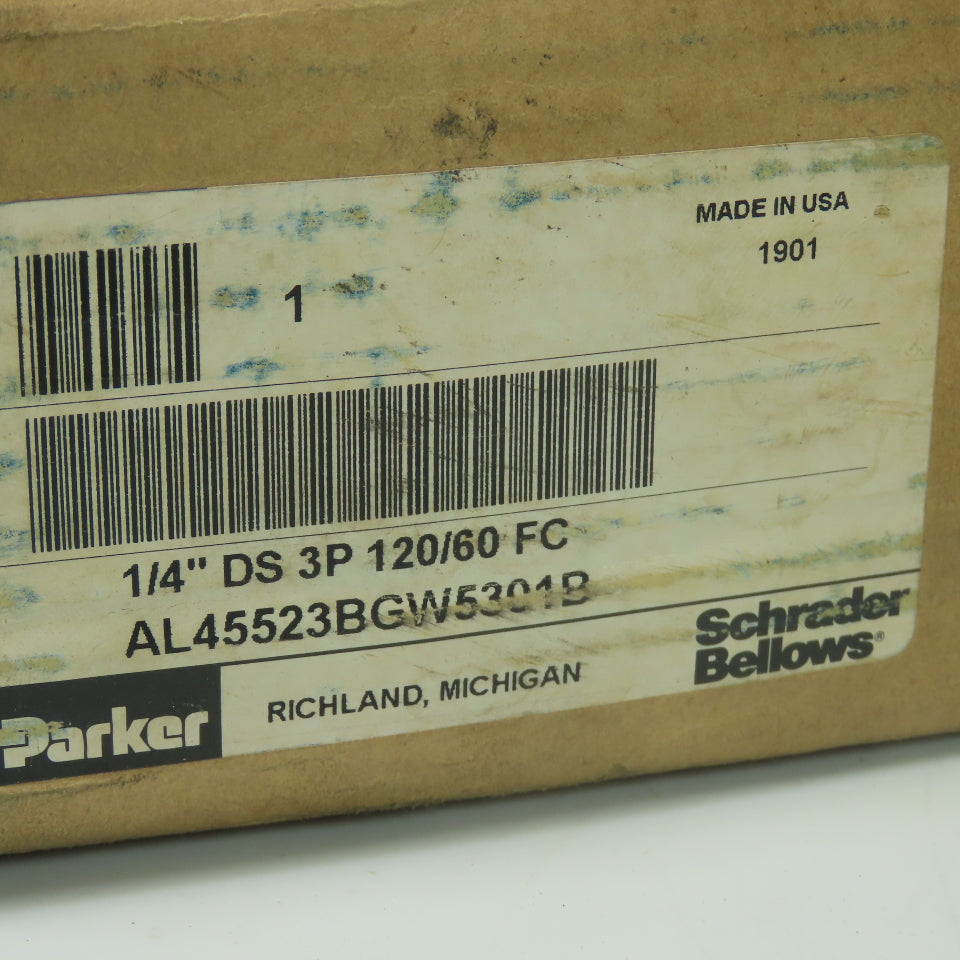 Parker AL45523BGW5301B Solenoid Valve 150PSI 1/4" 120V Coil