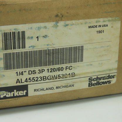Parker AL45523BGW5301B Solenoid Valve 150PSI 1/4" 120V Coil