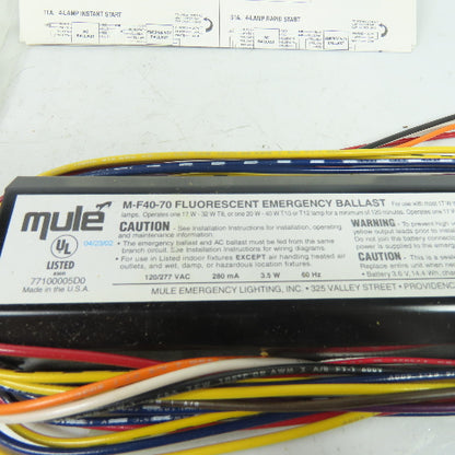 Mule M-F40-70 Fluorescent Emergency Ballast 120/277VAC 3.5W 280mA