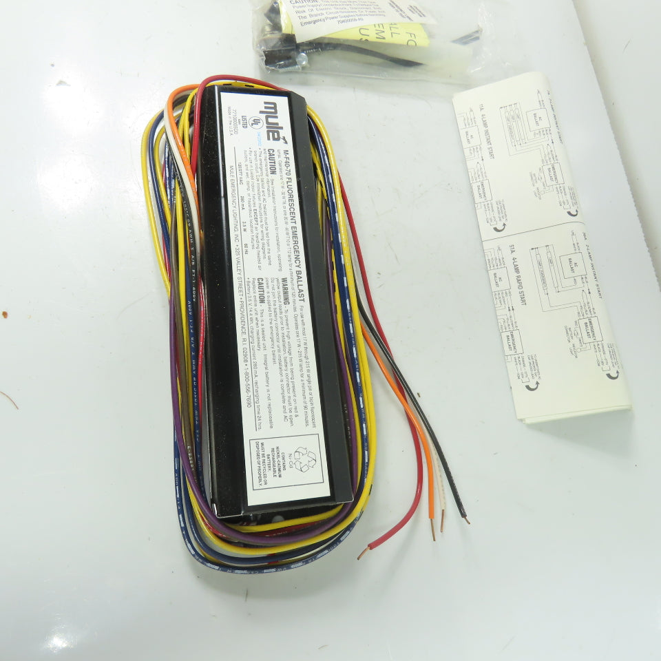 Mule M-F40-70 Fluorescent Emergency Ballast 120/277VAC 3.5W 280mA