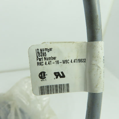 Turck RKC 4.4T-16-WSC 4.4T/S622 Euro-Fast Cordset Cable 4-Pin Female/4-Pin Male