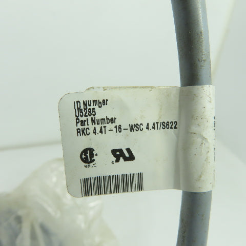 Turck RKC 4.4T-16-WSC 4.4T/S622 Euro-Fast Cordset Cable 4-Pin Female/4-Pin Male