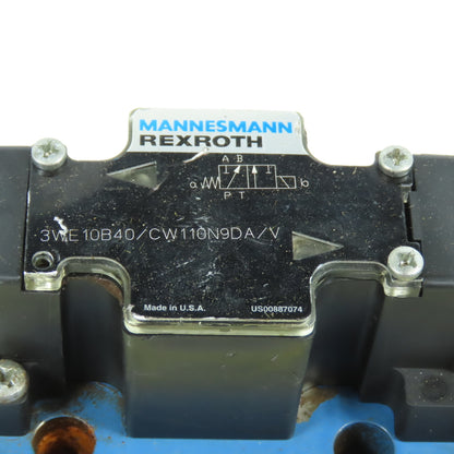 Mannesmann Rexroth 3WE10B40/CW110N9DA/V 120V Hydraulic Directional Valve