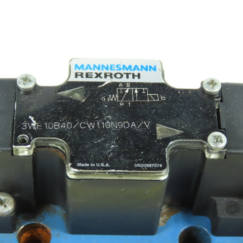 Mannesmann Rexroth 3WE10B40/CW110N9DA/V 120V Hydraulic Directional Valve