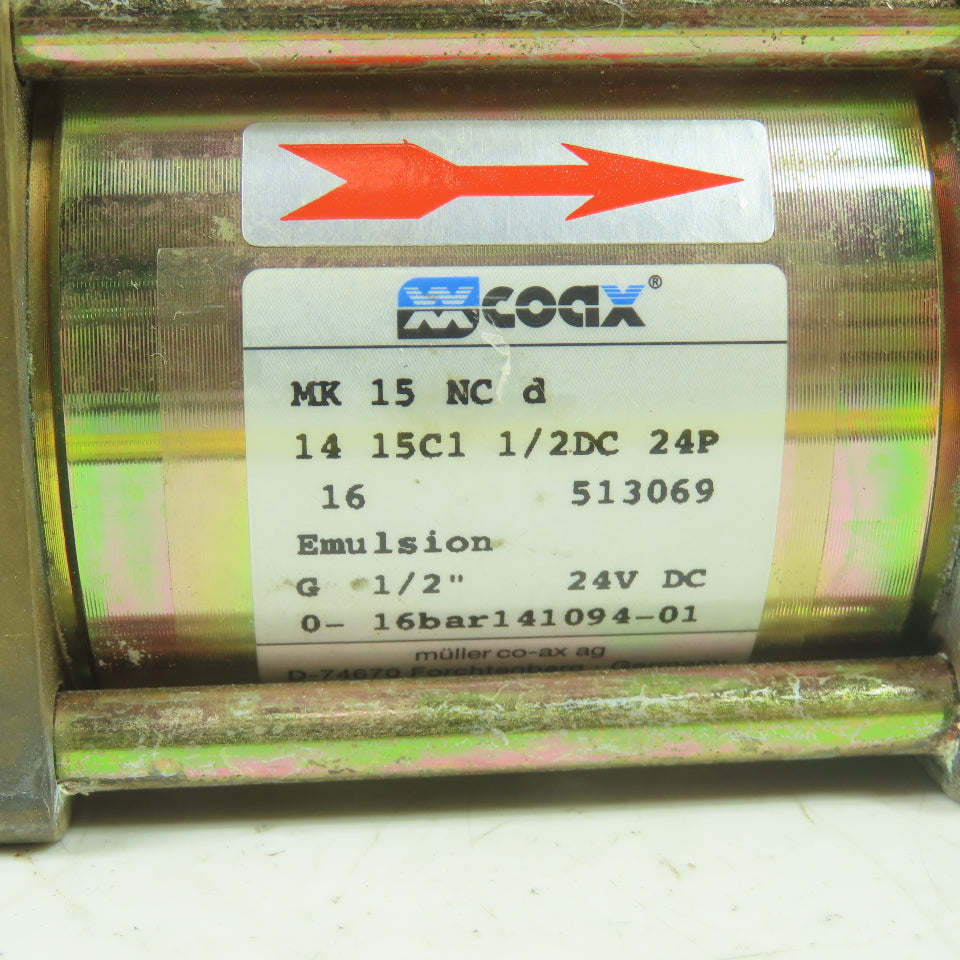 Coax MK 15 NC D Directional Valve G 1/2" 24VDC