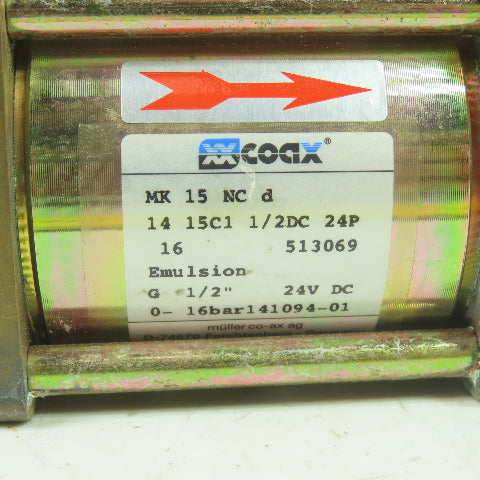 Coax MK 15 NC D Directional Valve G 1/2" 24VDC