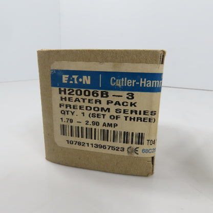 Eaton Cutler Hammer H2006B-3 Freedom Series Nema Heater Pack 1.79-2.90A Lot Of 6