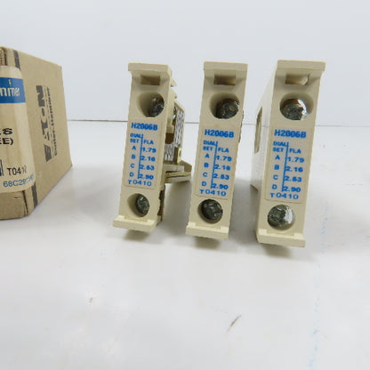 Eaton Cutler Hammer H2006B-3 Freedom Series Nema Heater Pack 1.79-2.90A Lot Of 6