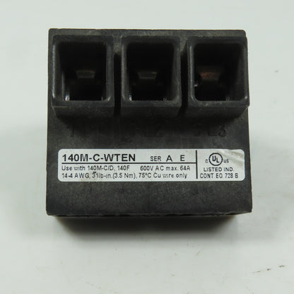 Allen Bradley 140M-C-WTEN Ser A Compact Bus Bar Feeder Terminal 600VAC 64A