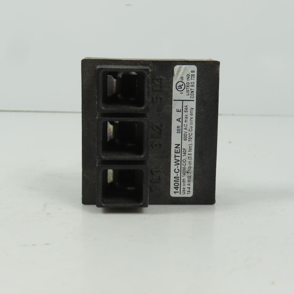 Allen Bradley 140M-C-WTEN Ser A Compact Bus Bar Feeder Terminal 600VAC 64A