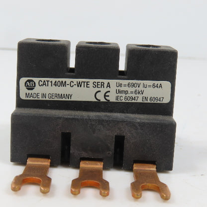 Allen Bradley 140M-C-WTE Ser A Compact Bus Bar Feeder Terminal 600VAC 64A