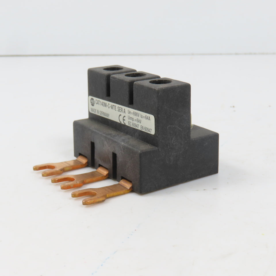 Allen Bradley 140M-C-WTE Ser A Compact Bus Bar Feeder Terminal 600VAC 64A
