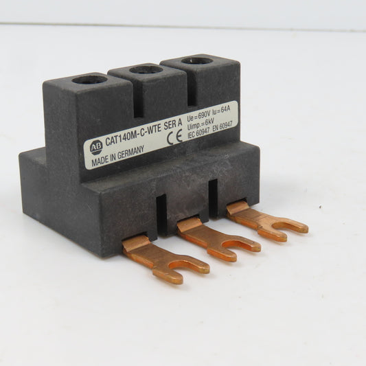 Allen Bradley 140M-C-WTE Ser A Compact Bus Bar Feeder Terminal 600VAC 64A