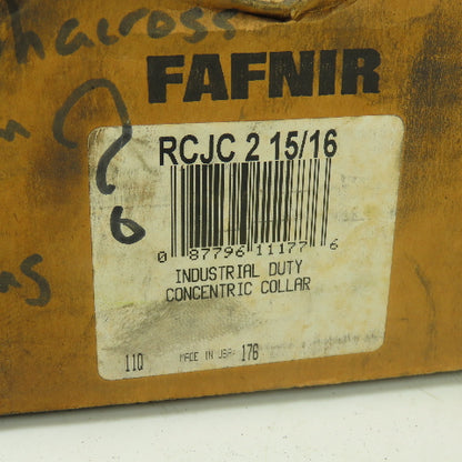 Fafnir RCJC 2 15/16 4-Bolt Flange Mount Ball Bearing 2-15/16" Concentric Collar