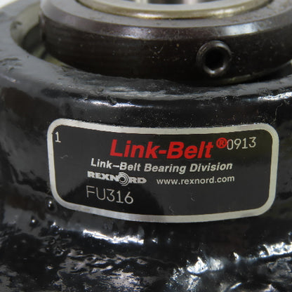 Link Belt Rexnord FU316 4-Bolt Flange Mount Ball Bearing 1" Bore