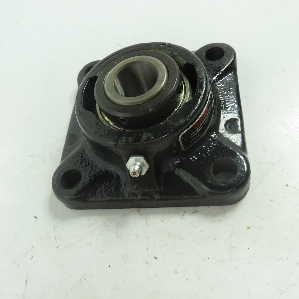 Link Belt Rexnord FU316 4-Bolt Flange Mount Ball Bearing 1" Bore