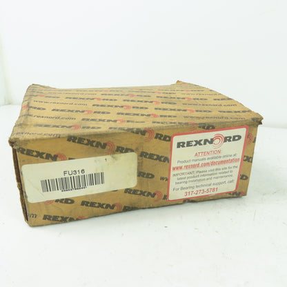 Link Belt Rexnord FU316 4-Bolt Flange Mount Ball Bearing 1" Bore
