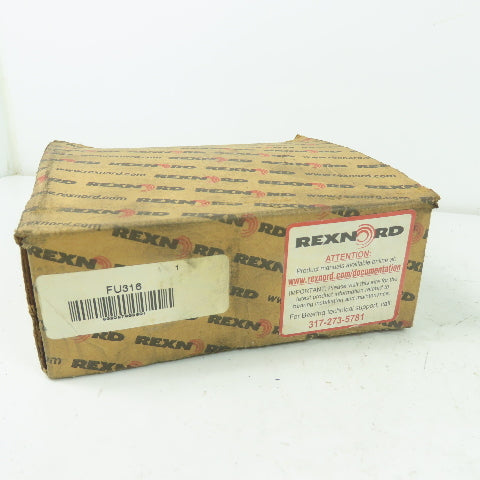 Link Belt Rexnord FU316 4-Bolt Flange Mount Ball Bearing 1" Bore