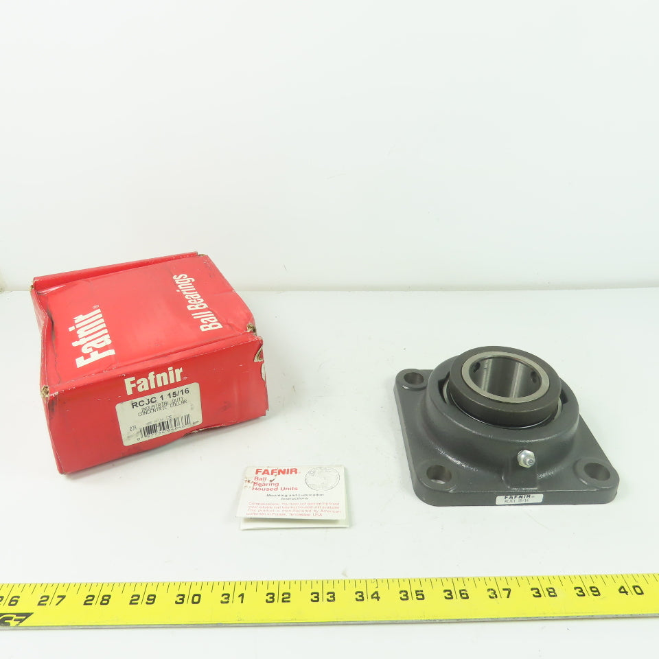 Fafnir RCJC1 15/16 Ingersoll Rand 4-Bolt Flange Mount Ball Bearing 1-15/16" Bore