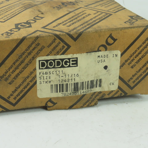 Dodge F4BSC111 4-Bolt Flange Mount Ball Bearing 1-11/16" Bore