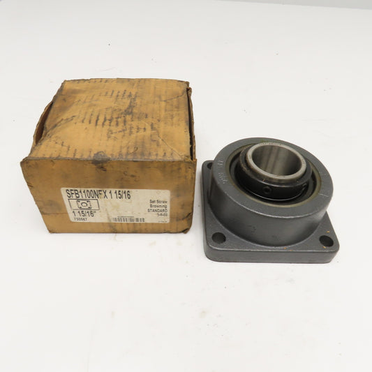 Browning SFB1100NEX 1-15/16 1-15/16" Bore 4 Bolt Flange Mount Bearing Unit