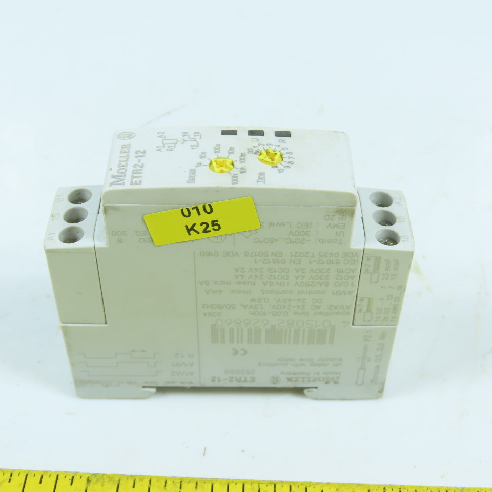 Moeller ETR2-12 262686 Timing Relay 0.05-100H 24-240VAC 24-48VDC