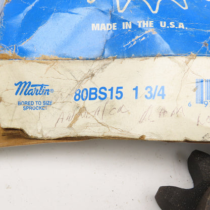 Martin 80BS15 1-3/4 1-3/4" Bore Sprocket #80 Single Row