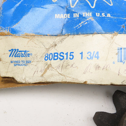 Martin 80BS15 1-3/4 1-3/4" Bore Sprocket #80 Single Row