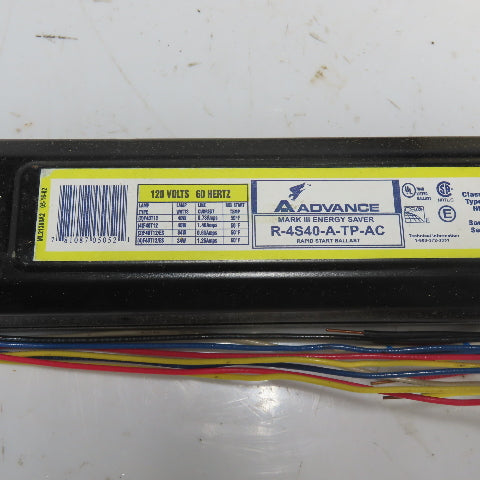 Advance R4S40ATPAC Rapid Start Ballast 120V 60Hz