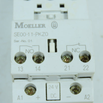 Moeller SE00-11-PKZ0 Motor Starter 24VDC Coil W/ PKZM0-4 2.5-4.0A