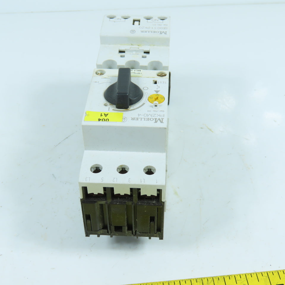 Moeller SE00-11-PKZ0 Motor Starter 24VDC Coil W/ PKZM0-4 2.5-4.0A