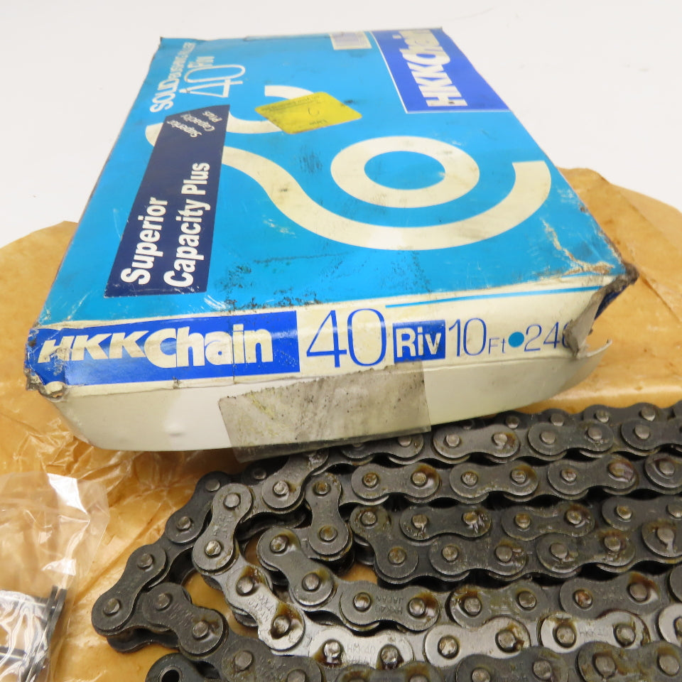 HKK No 40 Single Row Riveted Roller Chain 10'