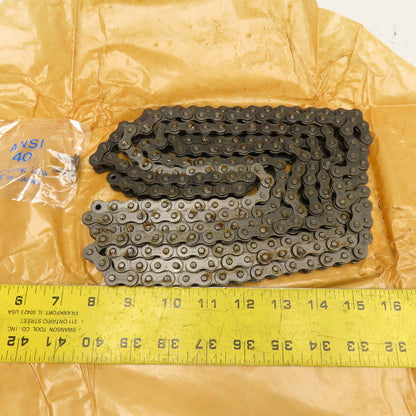 HKK No 40 Single Row Riveted Roller Chain 10'