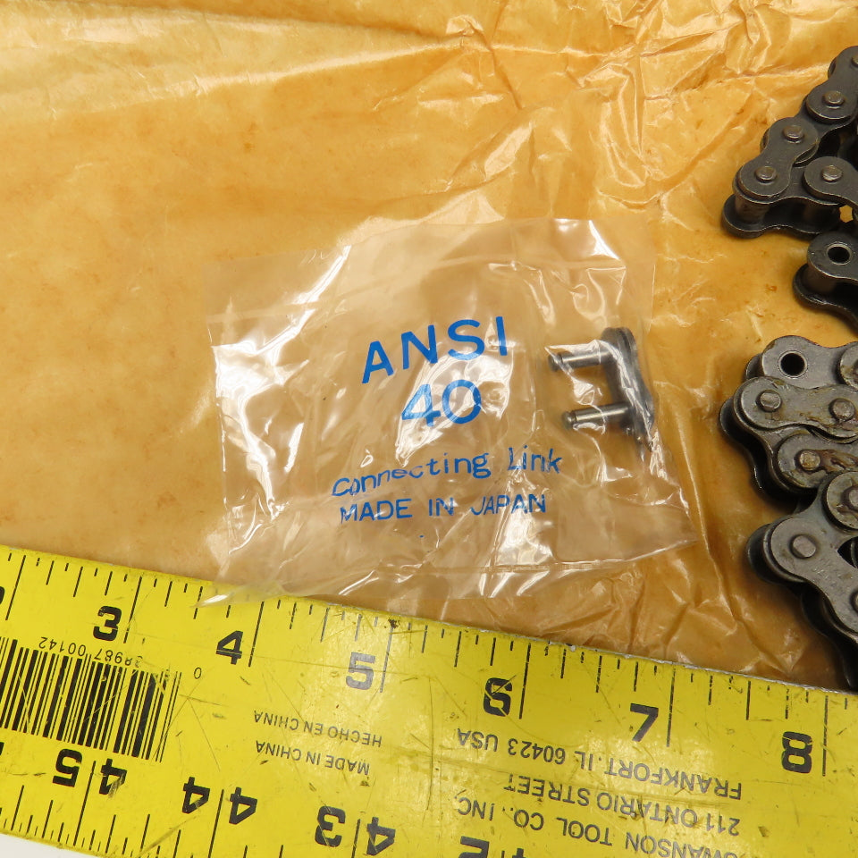 HKK No 40 Single Row Riveted Roller Chain 10'