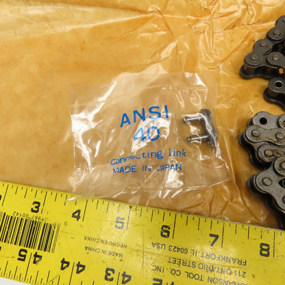HKK No 40 Single Row Riveted Roller Chain 10'