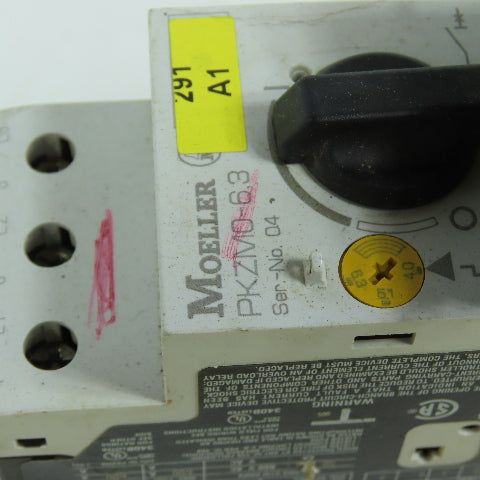 Moeller SE00-11-PKZ0 Motor Starter 24VDC Coil W/ PKZM0-6.3 4.0-6.3A