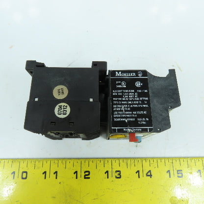Moeller DILEM-10-G IEC Power Contactor 24VDC Coil 5HP W/ZE-0.6 Overload 0.4-0.6A