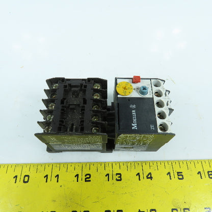Moeller DILEM-10-G IEC Power Contactor 24VDC Coil 5HP W/ZE-0.6 Overload 0.4-0.6A