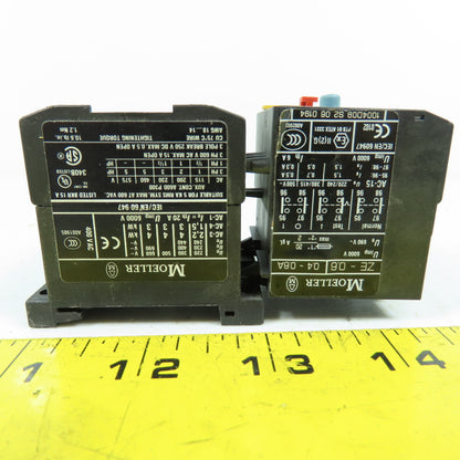 Moeller DILEM-10-G IEC Power Contactor 24VDC Coil 5HP W/ZE-0.6 Overload 0.4-0.6A