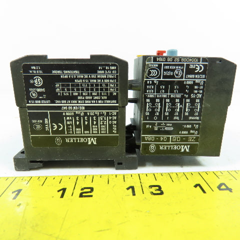 Moeller DILEM-10-G IEC Power Contactor 24VDC Coil 5HP W/ZE-0.6 Overload 0.4-0.6A