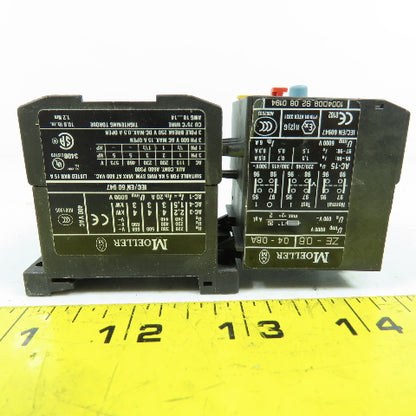 Moeller DILEM-10-G IEC Power Contactor 24VDC Coil 5HP W/ZE-0.6 Overload 0.4-0.6A